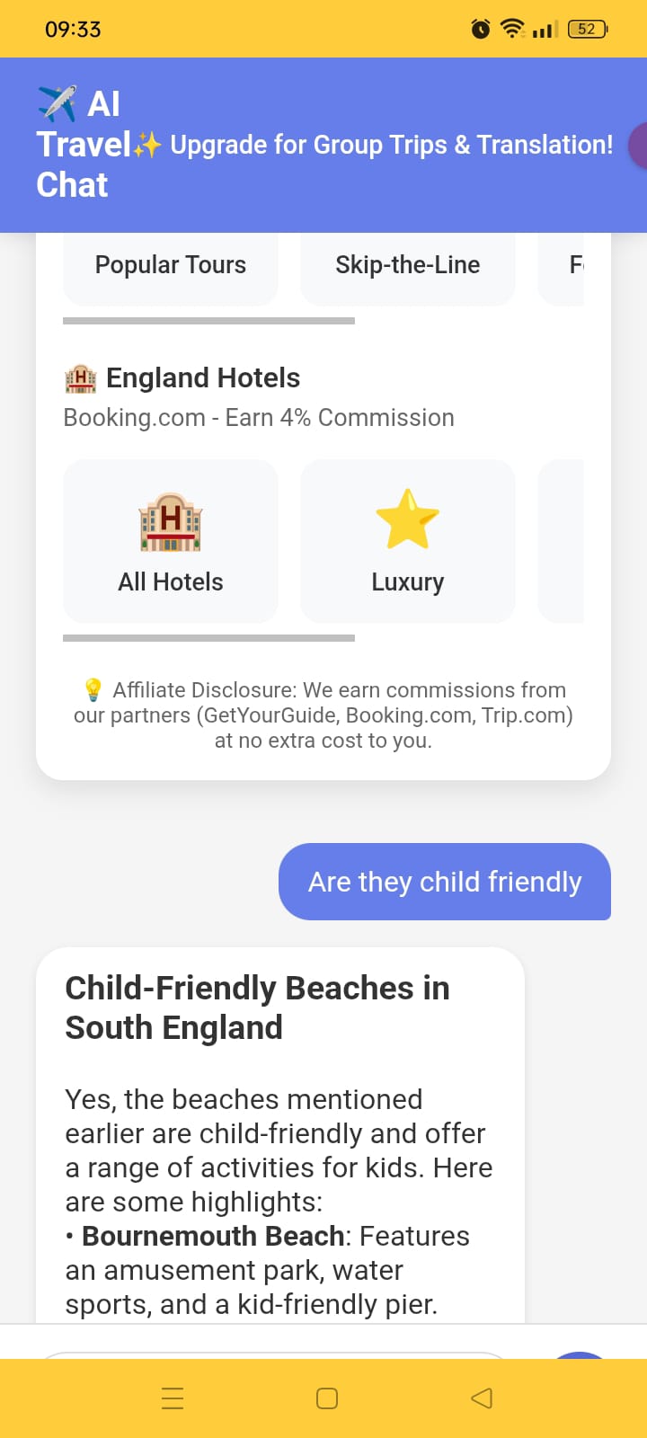 AI Travel Planner Screenshot
